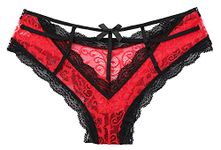 Sofishie Romantic Straps Back Panties, Red, Medium