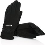 Nike Fleece Gloves (Black/White,Large)