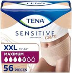 TENA Sensitive Care Adult Incontinence Underwear for Women, Maximum, XXLarge, Beige, Disposable, 56 Count (4 Packs of 14)