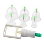 SYJBUH Vacuum Cupping Medicine Magnet Pull Out Vacuum Apparatus 6 Pcs Plastic Therapy Cupping Set of 1