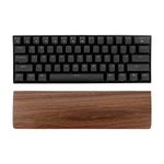 Linkidea Wooden Keyboard Wrist Rest for 61Keys 60% Compact Keyboard, Compact Gaming Mechanical Keyboard Wrist Rest Hand Palm Pad, for Office, Computer, Laptop Typing, Gaming (Black Walnut)