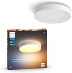 Philips Hue Enrave Medium Ceiling Lamp, White - White Ambiance Warm-to-Cool White Smart LED Light - 1 Pack - Control with Hue App - Compatible with Alexa, Google Assistant, and Apple Homekit