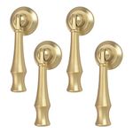 MOROBOR Teardrop Cabinet Pulls, 4pcs Solid Brushed Gold Pendant Handles Knob Zinc Alloy Handles Knobs with Mounting Screw for Cabinets Drawer Door Furniture Decorative/Bamboo Knots Shape