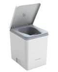 TRELINO Composting Toilet Evo L White | Portable Toilet for Camping & Outdoor | Odorless | 2X 2.6 gal Capacity | 13 x 15.4 x 16.9 inches