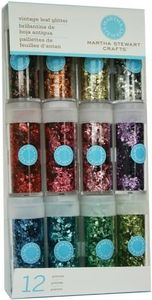 Martha Stewart Crafts Glitter, 12-Pack Vintage Leaf Assorted