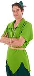 Largemouth Men's Classic Peter Pan Costume (Small/Medium) Green