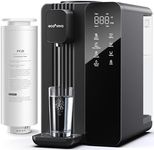 Ecoviva UV Reverse Osmosis System Countertop Water Filter, Hot Water Dispenser, 7 Stage Ro Water Filtration, 3:1 Pure to Drain, TDS & Filter Life Monitor, Portable Water Purifier, Black