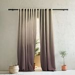 SPACES DRAPE STORY Polyester Room Darkening Curtain, Ombre Digital Print, Set Of 2-7Ft Grommet Opaque Door Curtains (Brown) - Dsfrdm6