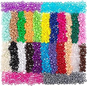 GMMA Colourful Plastic Pony Beads for Bracelet for Jewelry Making for Friendship Bracelets 6x9mm Multi-Colored for Beads Hair Braiding DIY Bracelet Necklace Party Decoration Supplies