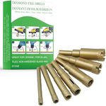 GARHWAL Vacuum Brazed Diamond Hole Saw Core Drill Bit Kit - Ideal Hole Cutter for Tile, Ceramic, Porcelain, Brick, Stone, Glass, and Granite (Diamond Grit Tile Drills Kit 6-18mm)