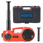 ROGTZ Upgraded Electric Car Jack Kit 5 Ton Floor Jack Hydraulic and Tire Inflator Lifting Range: 6.1-20.90 inch,Car Lift for Vehicle Roadside Emergency Tire Repair Kit (Red)