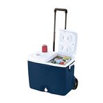 Rubbermaid 45-Quart Wheeled Victory Cooler, Modern Blue