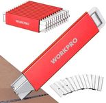 WORKPRO 12-Pack Box Cutter Retractable - Utility Knife with Single Edge Razor Blade - Razor Knife Box Opener Cardboard Cutter with Metal Sheathes- Extra 12-Pack Razor Blades for Replacement - Red