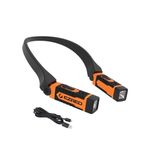 EZRED NK15-OR ANYWEAR Rechargeable Neck Light for Hands-Free Lighting, Orange, Perfect Light for Mechanics, Camping, Hunting, DIY Projects, Reading