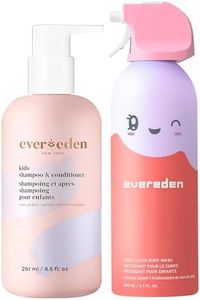 Evereden Kids Shower Essentials Set: 2-in-1 Kids Shampoo and Conditioner + Cloud Body Wash - Gentle Cloud-Like Toddler Body Wash & Gentle Shampoo-Conditioner - Clean & Vegan Skin Care