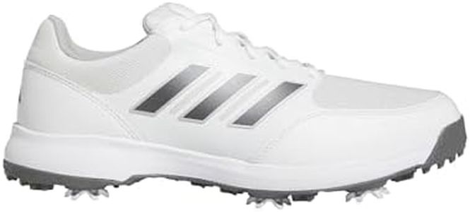 adidas Men's Tech Response 3.0 Golf Shoes, Footwear White/Dark Silver Metallic/Silver Metallic, 9.5