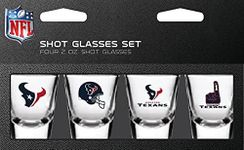 PSG, NFL Houston Texans Shot Glass Set4 Pack Shot Glass Set, Team Colors, One Size