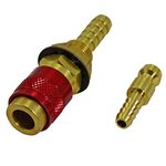 Gas & Water Quick Connector Fitting Hose Red Connector for PTA DB SR WP 9 17 18 26 TIG Welding Torch 1 Set