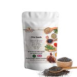 Organic Chia Seeds Premium Quality by Spices&herbsuk - Freshly Packed Organic High in Protein, Omega-3, Fiber - Raw Black Perfect for Healthy Diets, Salads, Breakfast - 1kg