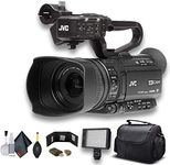 JVC GY-HM250 UHD 4K Streaming Camcorder W/Case, LED Light, Cleaning Kit and More. - Advanced Bundle