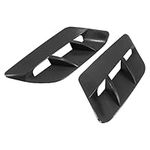 X AUTOHAUX 2pcs Car Hood Air Vent Trim Decorative Vent Cover Bezels Black