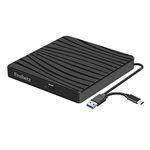 Froibetz CD DVD Drive for Laptop Type-C USB 3.0 CD Player for Laptop DVD CD Burner Reader +/-RW ROM for Laptop/Desktops MacBook Apple OS /Win11/ 10/7/8.1/XP