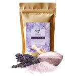 Shrida Naturals Bath Salt with Epsom & Himalayan Pink Salt 908g | Lavender Essential Oil & Buds | Relaxing Soak | Bathing Salt for Soreness, Pain Relief, Fast Recovery, Foot Soak