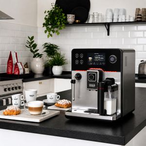 Gaggia Accademia Bean to Cup Coffee Machine – One Touch Espresso & Cappuccino Maker, Stainless Steel