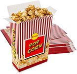 MT Products Small Popcorn Boxes for Party - 1 oz. (Pack of 50) - #2 Popcorn Buckets With Close Top - Great Popcorn Holder for Movie Night, Theater, Circus, and Stadium