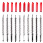 HQMaster 45 Degree Vinyl Cutter Blades Lettering Blade for Graphtec Cutting Plotter, Red Cap Pack Of 10 with Springs