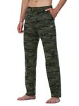 Willit Men's Cotton Yoga Sweatpants Exercise Pants Open Bottom Athletic Lounge Pants Loose Male Sweat Pants with Pockets Green Camo XL