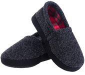 festooning Kids Boys Comfy Warm Indoor House Slippers Fleece Memory Foam Shoes Grey 1-2