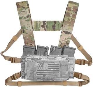 ACETAC Multi-Mission Laser-Cut Shoulder Strap Waist Strap H-Harness for Chest Rig Compatible w/Spiritus Systems Micro MK4/MK5 Haley Strategic D3CR Placard (Multicam)