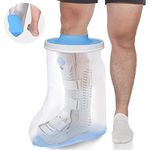 DNEOUXI Waterproof Extra Wide Leg Cast Cover for Shower, Extra Large Watertight Foot Protector Cover with Non-Slip Bottom for Plus Size Adults Surgery Casts Boots, Fits Leg Size 10"-29"