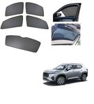 Auto Addict Half Magnetic Car Curtain Sunshades with Rear Window (Side Windows,Dicky Window,5 Pcs) for Elevate