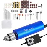 Serplex® Mini Electric Drill Kit for Carving, Crafting, DIY, Stepless Adjustable Cordless Rotary Tool with 105 Accessories for Wood, Resin, Jewelry & More, Precision Control, 3.5-Inch Portable Machine