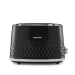 Morphy Richards Hive 2 Slice Toaster, Variable Browning, Removable Crumb Tray, Cancel, Defrost, Reheat, Anti-jam feature, Gloss Finish, 850W, Black, 220031