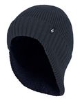 HEAT HOLDERS - Thermal Acrylic Winter Expedition Hat with Drop Neck for Men (One Size, Navy)