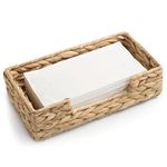 Rattan Napkin Holder Luncheon Rectangle 9.4" x 5.5" x 2.8" for Restaurant Decor Kitchen Bar Accessories (Rectangle)