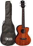 Luna Guitars - LUNA UKE TTN MAH EL Uke Tattoo Mahogany Tenor w/Preamp Ukelele Guitar - Open Pore Natural Finish