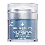 IT Cosmetics Hello Results Wrinkle-Reducing Daily Retinol Serum-in-Cream - Firming Retinol Face Cream with Niacinamide, Vitamin B5 & Vitamin E - 1.7 fl oz