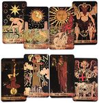 Tarot Cards, 78 Tarot Deck, Original Tarot Cards for Beginners and Experts with Guide Book and Gift Bag, Fortune Telling Game, Divination Tools for All Skill Levels, Black.