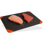 Homiely Defrosting Tray - Fast Thawing tray Defrosting Board and plate for Frozen Meat, Chicken, Defrost thaw plate (Tray with 4 red corners)