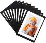 SULEPE Magnetic Polaroid Picture Frame, Instax Mini Frame Photo Magnets for Refrigerator, 2.5 x 3.5" Photo Sleeve Pocket for Fridge, Wallet Size Picture Frame, Locker Decoration, Black-10 Pcs