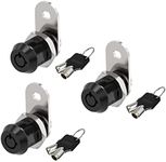 Jayseon 3 Pack RV Storage Locks, 5/8" Cabinet Locks with Keys, RV Cam Lock Keyed Alike RV Locks for Storage Door, Zinc Alloy