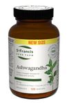 ST FRANCIS HERB FARM Ashwagandha KSM-66 (120 Capsules) High-Potency 12:1 300mg Withania Somnifera Root-Extract Traditionally Used as an Adaptogen in Ayurveda (1 Container) Organic, Vegetarian, Made in Canada