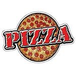 Pizza Concession Decal Stand Restaurant Window menu New, 48"