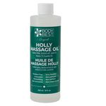 BodyBest Holly Oil (250 ml) | Lubricant and Carrier Oil for Aromatherapy Enriched with Jojoba Oil, Vitamine E and Essential Oils | Nut Free, Unscented, Non Staining, Long Shelf Life and Easy Glide for Professional Massage Therapists