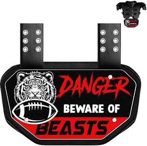 Liliful Football Back Plate Lower Back Pads for Football Players with High Impact Foam Backing Adult Backplate Football for Fall Sports Shoulder Pads Adult Rear Protector (Tiger)
