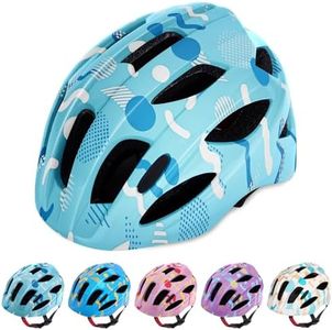 Kids Helmet, Kids Bike Helmet for Boys Girls Age 2-4-5-7-8, Adjustable Safety Cycle Helmet with Visor for Toddler, Lightweight Child Helmet for Skating Scooter Bicycle(48-52CM)